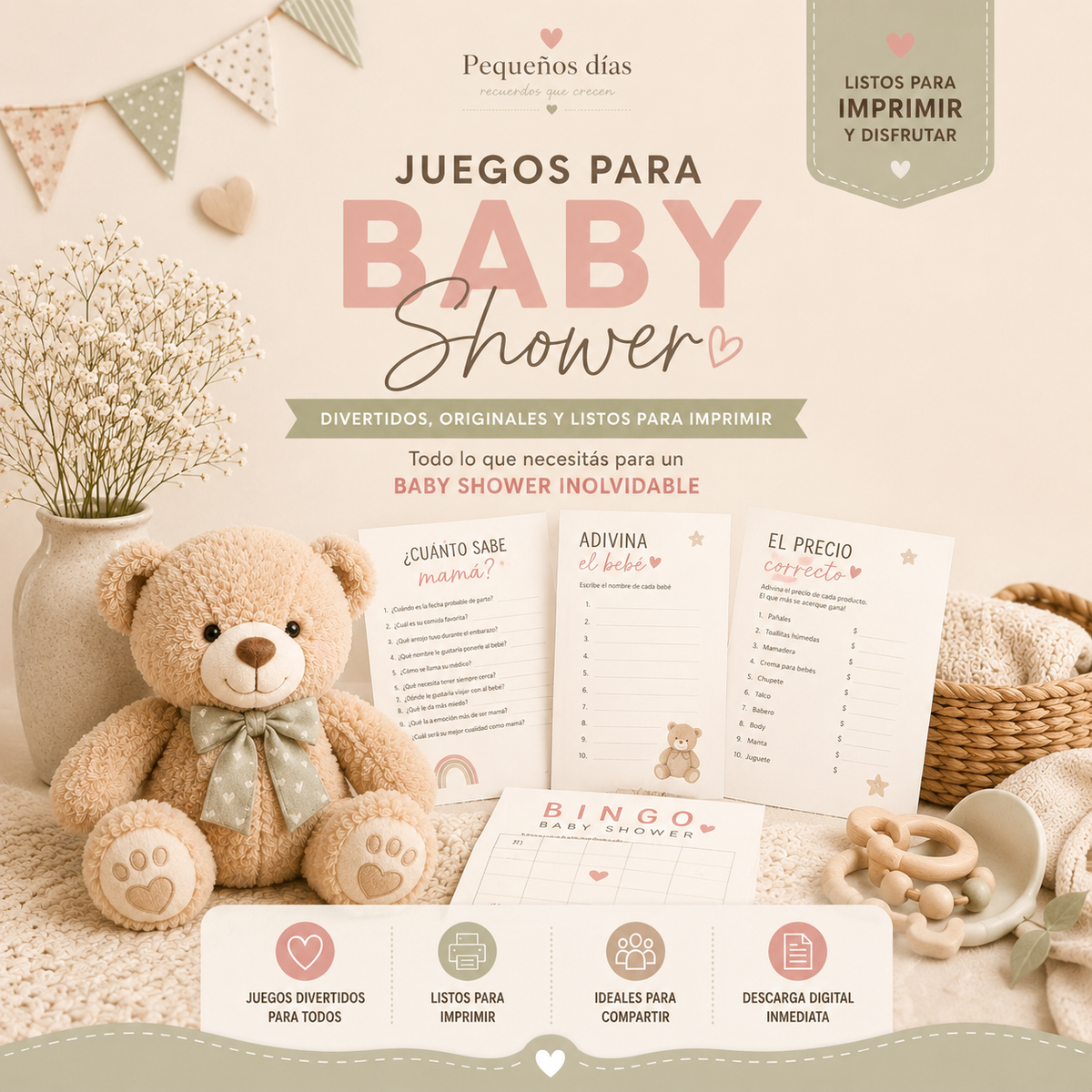 Juegos para Baby Shower 🎀
